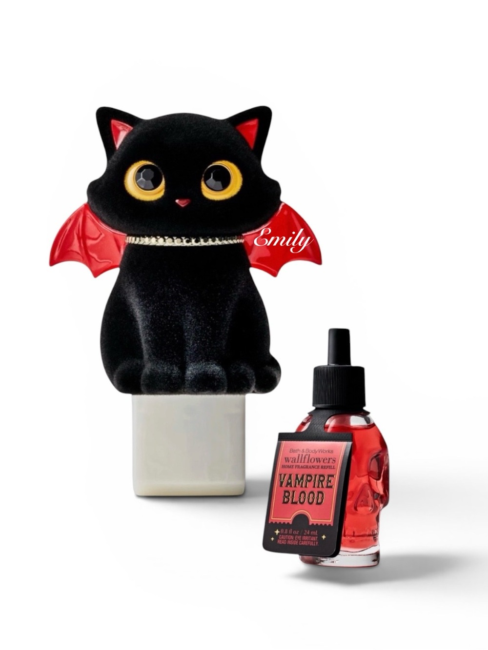 2026 Black Cat Wallflower Plug-In Fragrance Holder with Vampire Blood Refill Set